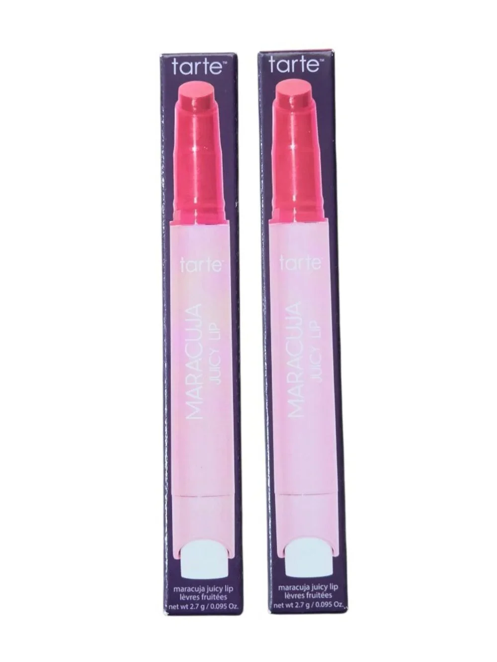 2 Tarte Maracuja Juicy Lip Balm Gloss In STRAWBERRY Full Size 2.7 g
